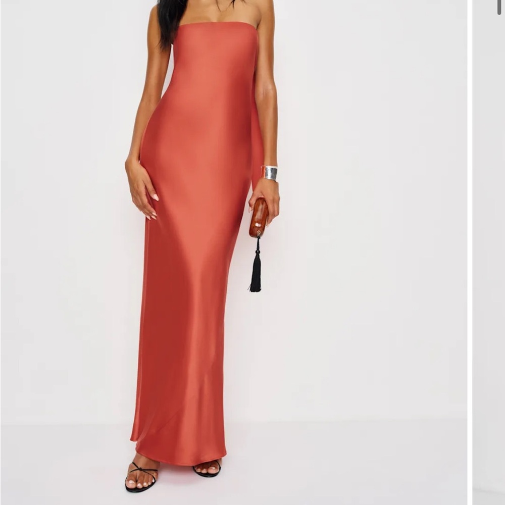 NWT Reformation Oren Silk Coral Dress